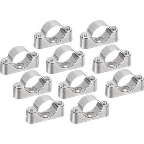 10 x Pipe Holder Pipe Holder Clamp for 1-1/4 Inch Pipe (32 mm) Wall Mounting Ceiling Mount Rigid Pipe Straps for PVC Metal Pipe (1/5)