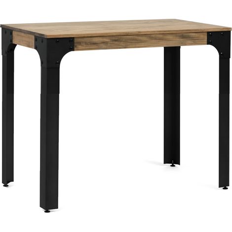 Mesa madera y acero estilo Vintage Industrial modelo Boston medidas 595x1380x750