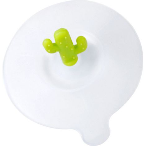 Couvercle Silicone Décor cactus Original Prévention fuite et poussière fluorescent Vert (10cm) (1/5)