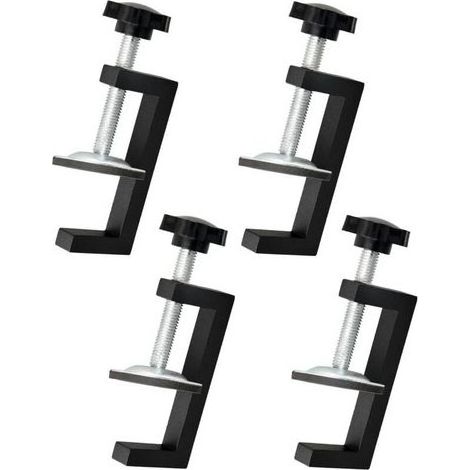 4-teiliges Klemmen-Set, Spannbereich 10-57 mm, verstellbare G-Klemme, Befestigungsklammer für Holzbearbeitung, Tischklemmen-Zubehör, geeignet zum Befestigen von Holz und Tischen (1/4)