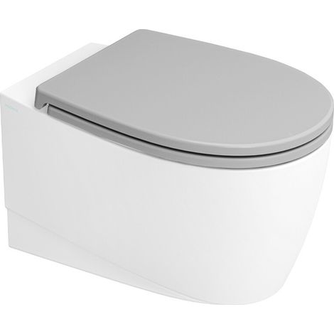 Copriwater wc soft close con cerniere regolabili originale per sanitari Demy Dolomite (1/5)