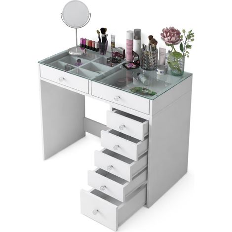 Konsole Aldhibah, Farbe Platte Weiß, 44,5x90x79,8h cm Weiß