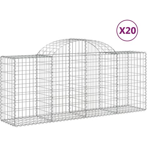 Maison Exclusive - Gabionen mit Hochbogen 20 Stk. 200x50x80/100cm