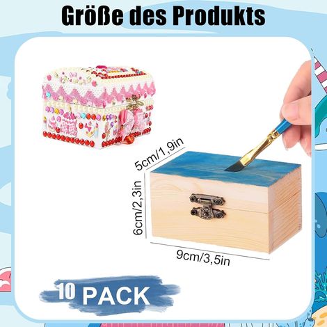 Panier de pique-nique vintage en osier JeiibrZui Mini - 21 x 11,3 x 16,5 cm - 1 pièce avec poignée et couvercle - Couleur camel (1/5)