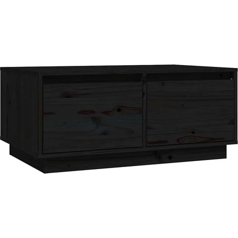 Maison Exclusive - Tavolino da Salotto Nero 80x50x35 cm Legno Massello di Pino