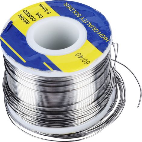 Fil de soudure à âme de colophane 60/40 0.5mm 250g pour réparation électronique et ordinateur (1/5)