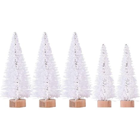 Mini sapins de Noël de table en pin : Décorations d'hiver (1/5)
