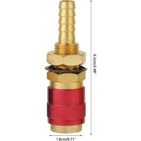 3 Stück 8 mm Wasserkühlungs- und Gasadapter-Schnellverbinder für WIG-Schweißbrenner (1/5)