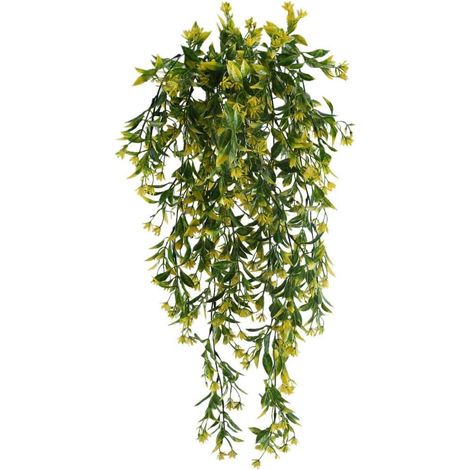 ZOLGINAH 2pcs Lierre Artificielle Plante Artificielle Plantes Guirlande Vigne Jaune Artificielle Suspendue Vigne pour Intérieur Extérieur Jardin Clôture Treillis Balcon (1/5)