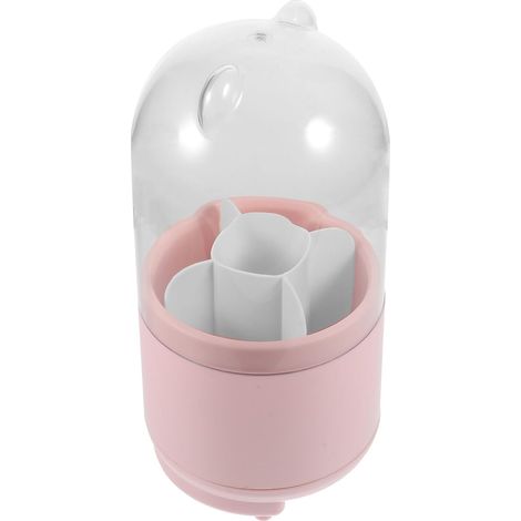Large Capacity Rotating Makeup Brush Organizer with 360