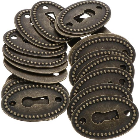Cache-serrure ovale antique en alliage de zinc 38 x 25 mm, lot (1/5)