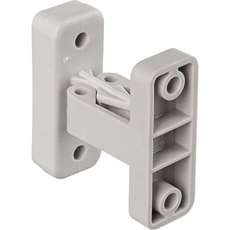 Schraubbarer Torstopper 48 x 18 mm – Grauer Kunststoff – 35 mm Achsabstand – Für Garagentore – Robuste Befestigung (1/4)