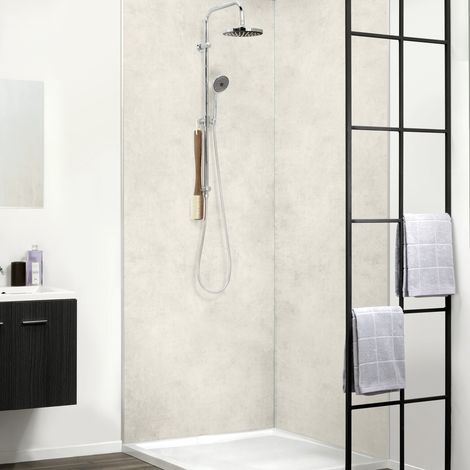 PANNEAUX MURAUX DOUCHE XL Light cement 90x260cm (1/3)