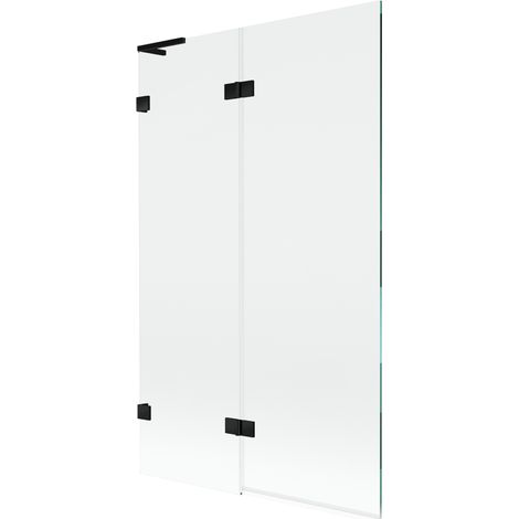 Paroi de baignoire Mexen Lunar L à 2 battants gauche 110 x 150 cm, transparent, noir - 897L-110-100-70-00-L (1/5)