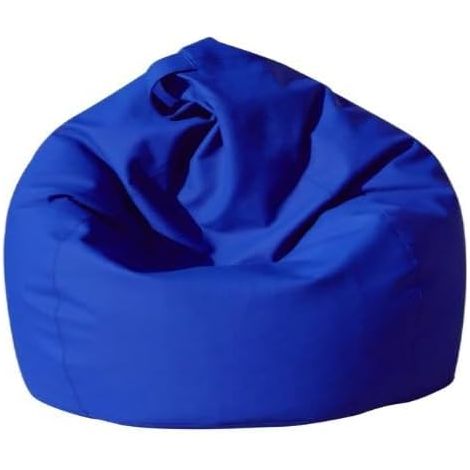 My Brand Germanvox Pouf Poltrona a Sacco, similpelle vari colori, Argento, Verde, Bianco, Blu, Lilla, Rosso 70 x 110 cm (Blue)