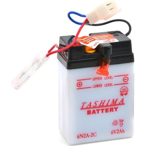 Batterie Plomb Tashima 6v, 2a. L: 70, L: 47, H:106mm, + à Gauche Pour Motos. (livrée Sans Acide). - Batterie à Mettre En Acide A