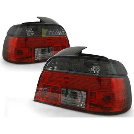 Paire de feux arriere BMW serie 5 E39 Berline 95-00 rouge fume-27335767 (1/2)