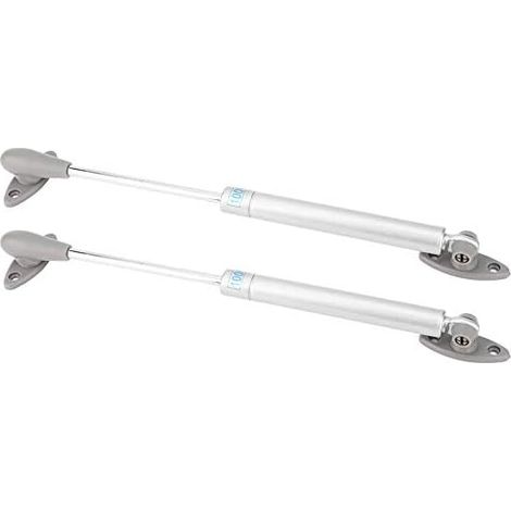2x 100N Gaz Spring Struts Support Porte Armoire Charnière Couvercle Séjour Cuisine Placard Porte Ressort À Gaz Chocs avec Plaque Fixation Inférieure Tête d'Olive (1/5)