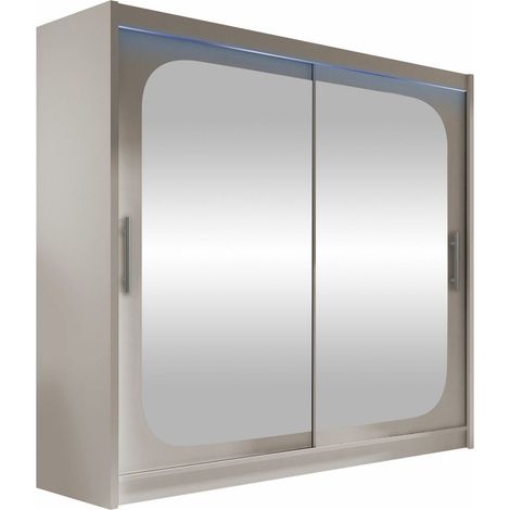 Armoire Closico Pallor VIII, Cachemire, 215x180x58cm, Portes d'armoire: Coulissantes, Nombre d'étagères: 5, LED: Disponible (1/4)