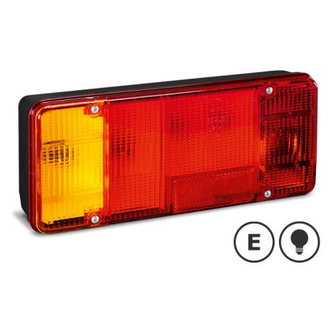 Feu arrière gauche 24V – 5 fonctions clignotant, stop, veilleuse, antibrouillard – Dimensions 300x130x110mm – Prise 5 pôles IVECO – SIM (1/5)