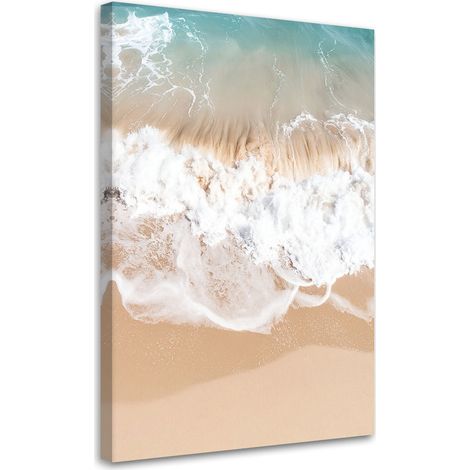 Tableau déco Plage mer vagues nature beige 40x60 (1/4)