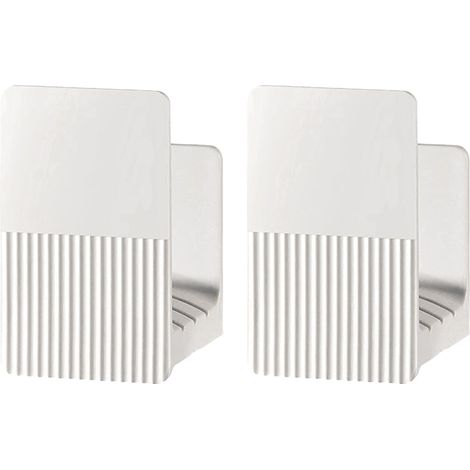 1 paire de porte-couvercle de casserole, organisateur mural sans poinçon, support de rangement de cuisine en plastique blanc (1/5)