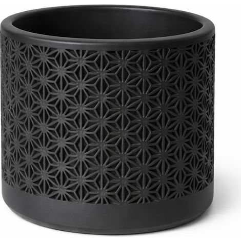 Cache-pot de fleurs ajouré noir, décoratif pour la maison (1/3)