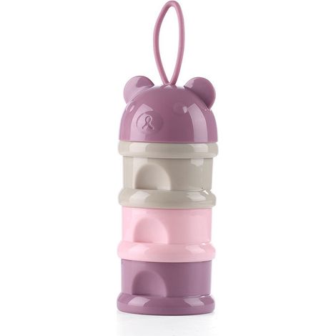 Distributeur Poudre Lait - 3 Compartiments Empilables - Pour Préparations Bébé et Collations - 120 ml par Compartiment - Lot de 1 (1/5)