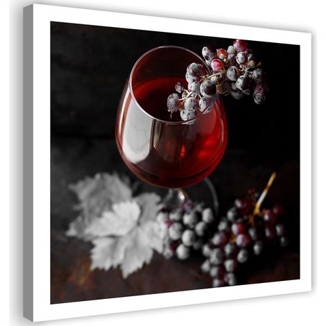 Tableau sur toile Raisin Rouge Vin 40x40 (1/5)