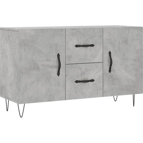 Credenza cassettiera mobile contenitore organizer cucina soggiorno salotto 100 x 36 x 60 cm legno ingegnerizzato grigio 020031828