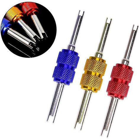 lot De 3 Tournevis Double Extrmit Pour Retirer Les Valves (13.875mm) Pour Les Outils De Rparation De Pneus De Vlo, De Moto, De Voiture Et De Cam (1/5)