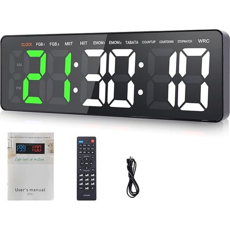 LED Sports Timer Wall Fitness Remote Control Gym Boxing (1/5)