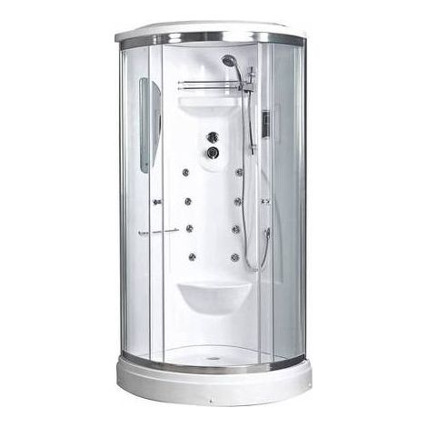BOX DOCCIA AD ANGOLO MODELLO KILIMANGIARO CON IDROMASSAGGIO Misura: cm 90x90