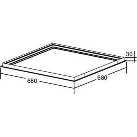 brumberg Einbaurahmen M625 weiß 680 x 680 x 30 mm