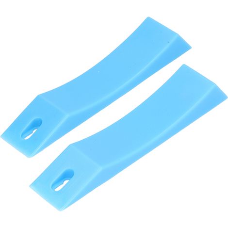 Barre de musculation amortisseur en silicone antidérapant bleu pour haltères, rondelles de protection pour poids, cales de chargement (1/5)