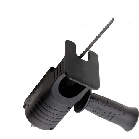 Adaptateur pour perceuse électrique vers scie, tête de conversion pour tronçonneuse, adaptateur pour scie alternative avec 3 lames et poignée amovible (1/5)