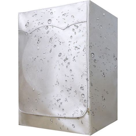 Housse Pour Machine À Laver - Étanche Anti-Uv En Tissu Oxford Argenté - Convient Machines À Chargement Par Avant - Taille XXL (1/5)
