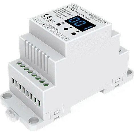 Variateur CV 12-24 V CC DA4-D (rail DIN) (DT6) 4 canaux x 5 A PMW, driver 4 x (60-120) W pour ruban LED RGBW monochrome (1/5)