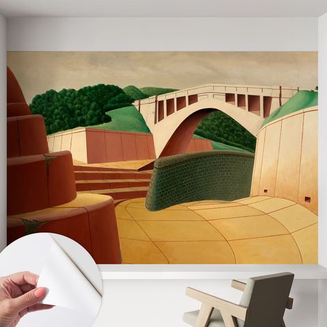 Carta da parati autoadesiva - fotomurale - decorazione parete - stile elegante - decorazione casa - Paesaggio tranquillo 152x104 cm (1/5)