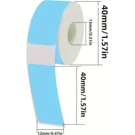 Thermotransfer-Etikettenband für P15-Etikettendrucker, 2 Rollen, 12 x 40 mm, 160 Etiketten pro Rolle. Kompatibel mit Phomemo D30, Marklife P12 und P11 Labelle sowie anderen Etikettendruckern. (1/5)