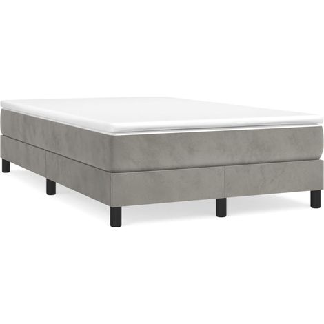Maison Exclusive - Boxspringbettgestell Hellgrau 120x200 cm Samt