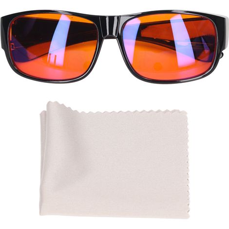 Lunettes anti-lumière bleue 400-500 nm, résistantes aux UV et aux radiations, pour gamers sur ordinateur, idéales pour la lecture, verres carrés (1/5)
