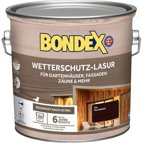 Bondex Wetterschutz Lasur Rio-Palisander 2,5 L (1/4)