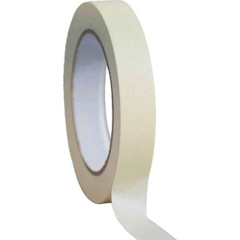 Gelbes Abdeckklebeband, das bis 80° hitzebeständig ist - Klebebandrolle 19 mm x 50 m zum Malen