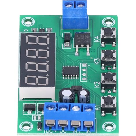 Circuit imprimé monocanal avec minuterie de déclenchement, module de commande à tube MOS, module de relais 7-24 V (1/5)