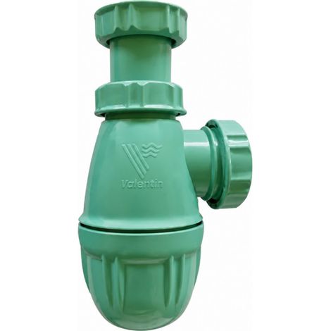OCEAN'UP Waschbeckensiphon aus recyceltem Fischernetz, höhenverstellbar, Ausgang D. 32 mm, grün (1/3)