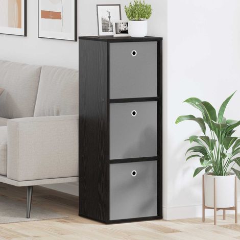 vidaXL Buffet avec tiroir Chêne noir 35 x 32 x 99,5 cm (1/5)
