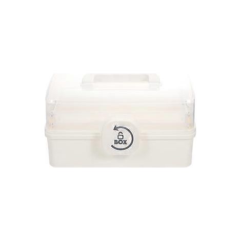 Boîte de rangement pour pinceaux résistante à 1 pièce, boîte de rangement à trois niveaux pour fournitures de bureau à domicile