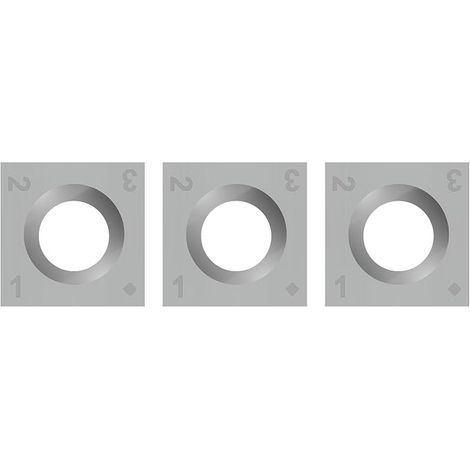 Carbide Square Inserts 15 x 15 x 2.5 mm Suitable for Planer Head Helical Woodworking or Wood Turning Tools, 3 Pieces