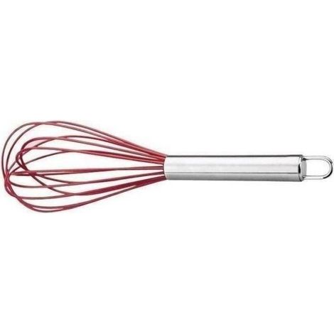 Fouet 30 cm - - Silicone - Manche inox - Haute résistance à la chaleur - Compatible lave-vaisselle (1/4)